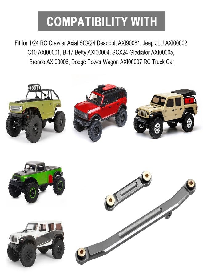 FriHobby Aluminum Steering Rod Tie Links Set High Tightening Linkage for 1/24 RC Crawler Axial SCX24 Gladiator Deadbolt C10 Bronco B17 Upgrades - Image 5